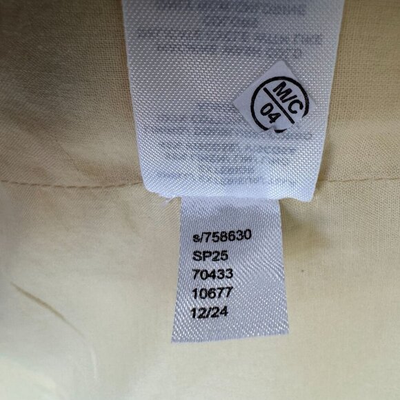 Loft Linen Blend Square Neck Button Front Yellow Lemon Brulee Vest Top Size L - Picture 11 of 11